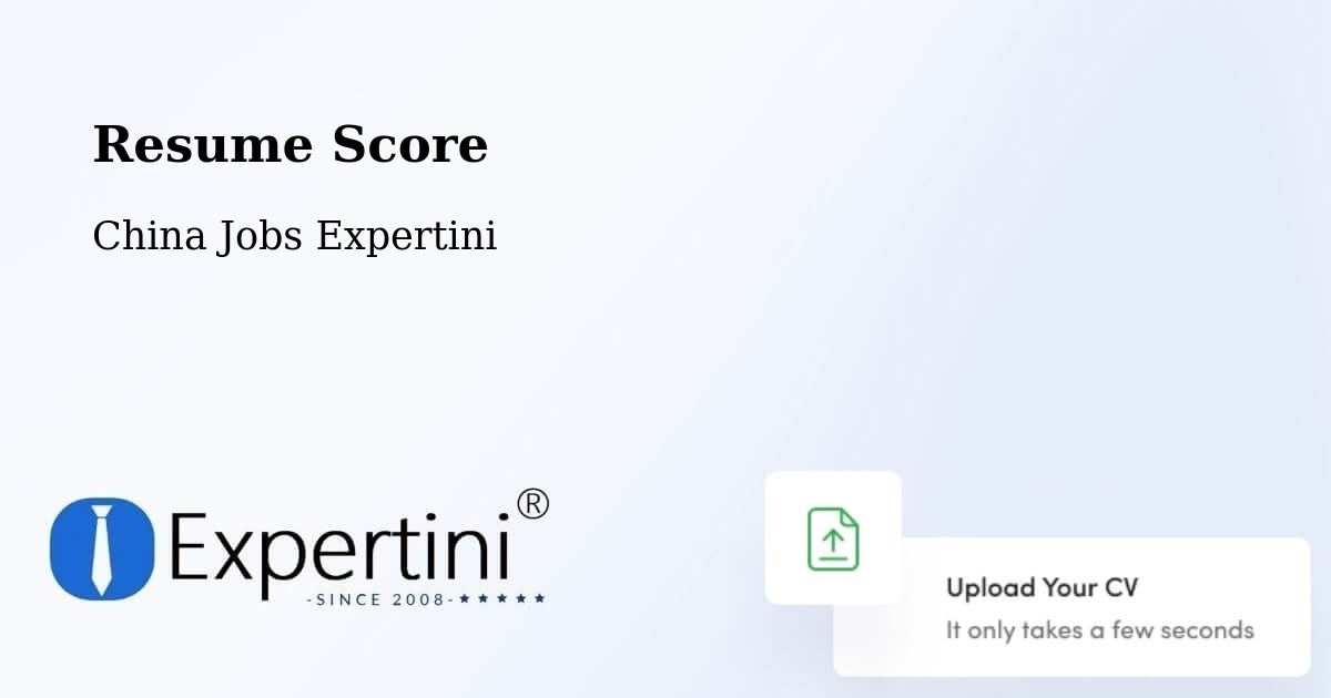 Resume Score & Job Description Match Tool – Harbin - China Jobs Expertini